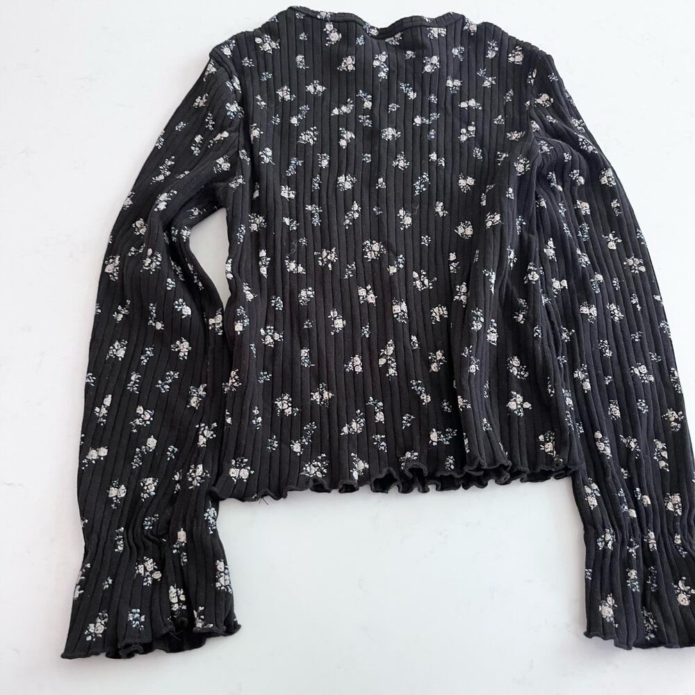Zara girls ribbed floral top size 11/12 - Picture 6 of 7